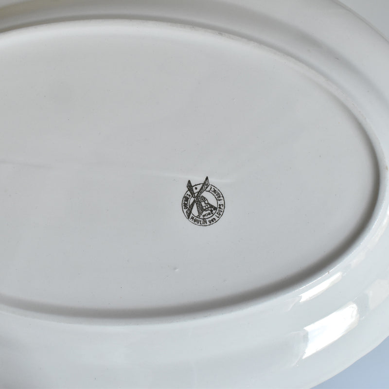 Vintage Oval Dish Moulin des Loups Iris