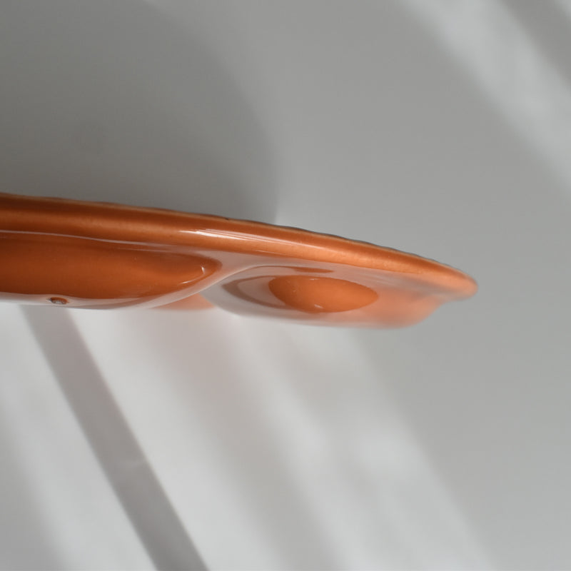 Vintage Fondue Plate Gien Terracotta