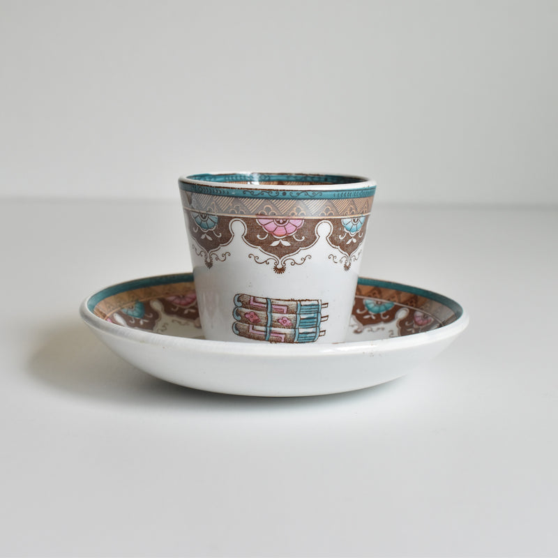 Antique Coffee Cup & Saucer, Sarreguemines A
