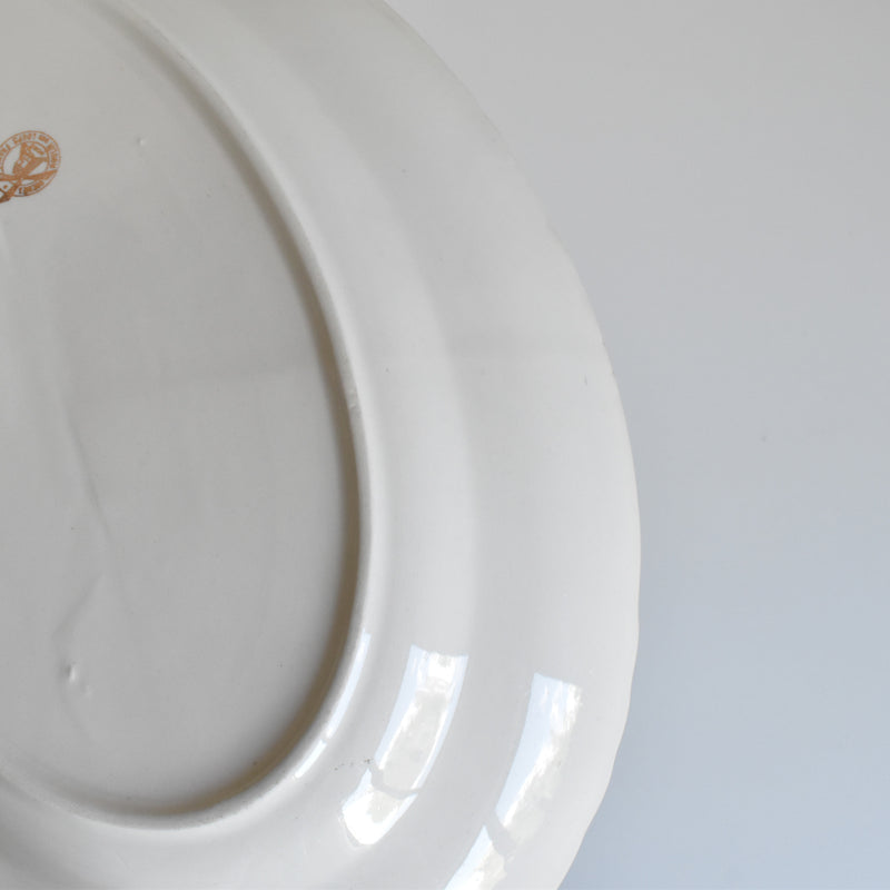 Vintage Oval Dish Moulin des Loups Iris