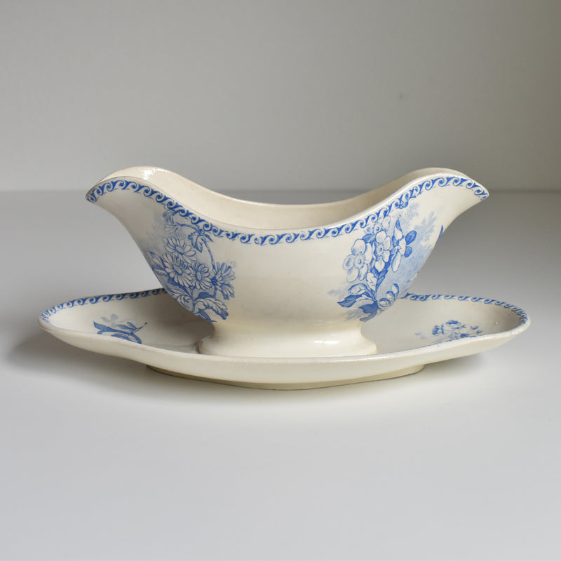 Antique Sauce Boat - Creil et Montereau - Papillons