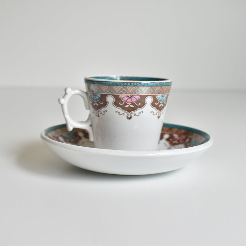 Antique Coffee Cup & Saucer, Sarreguemines A