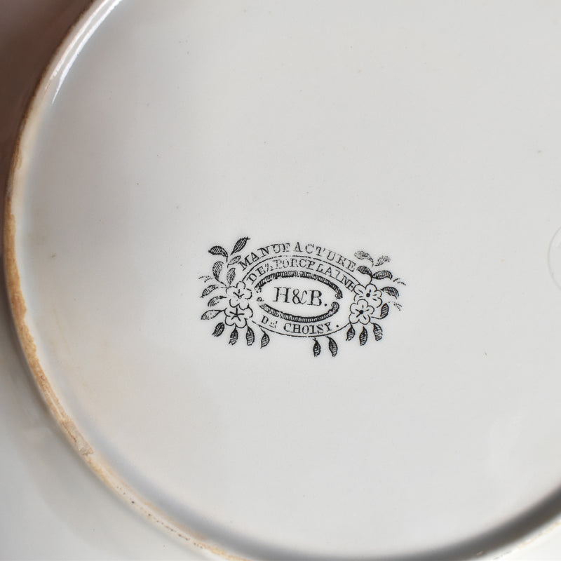 Antique dessert plate H&B Choisy-le-Roi MOGADOR