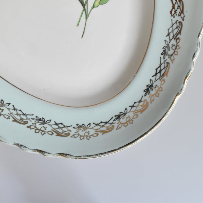 Vintage Oval Dish Moulin des Loups Iris