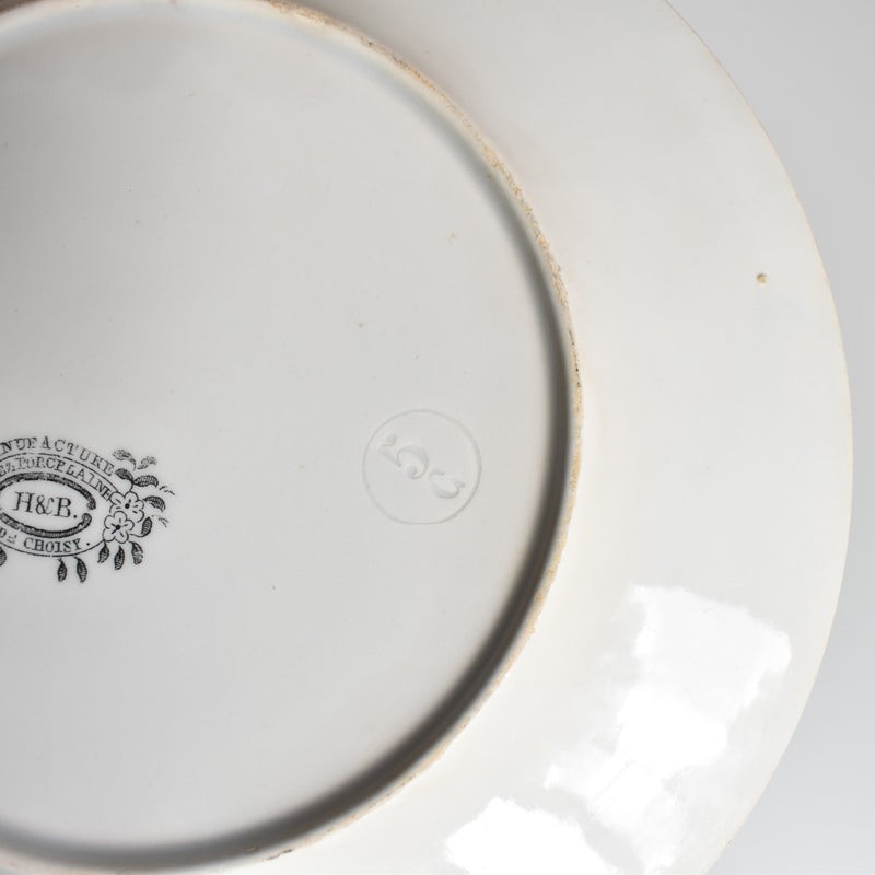 Antique dessert plate H&B Choisy-le-Roi MOGADOR