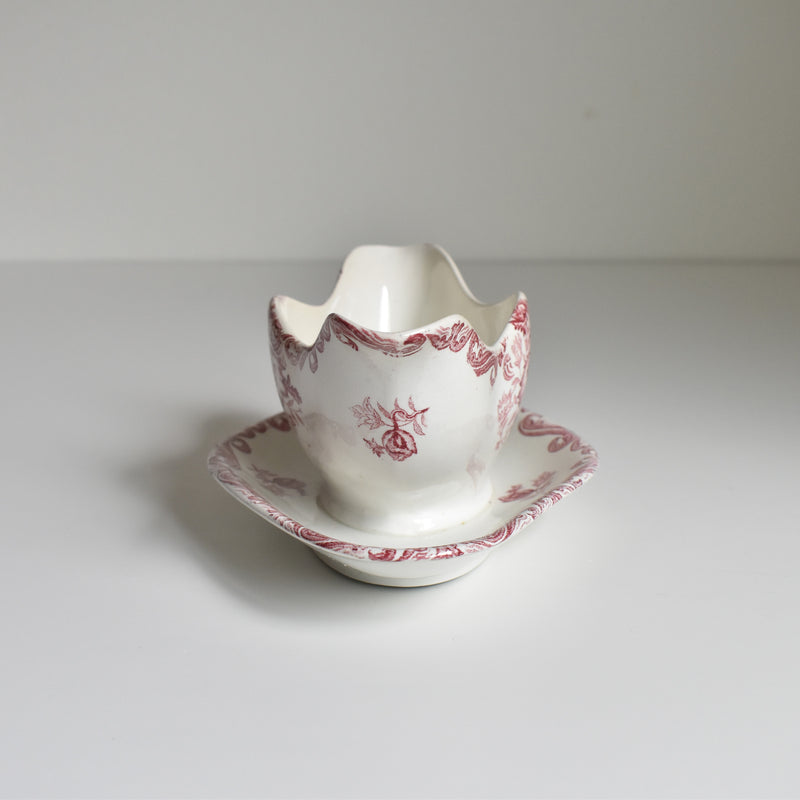 Antique Sauce Boat LG Clairefontaine Pavots
