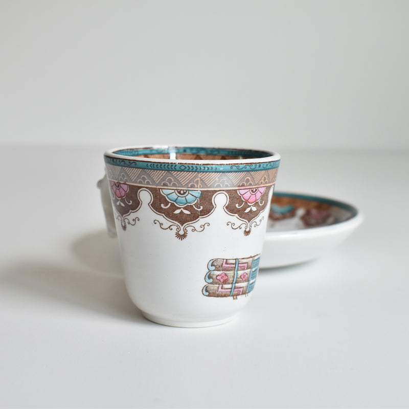 Antique Coffee Cup & Saucer, Sarreguemines A