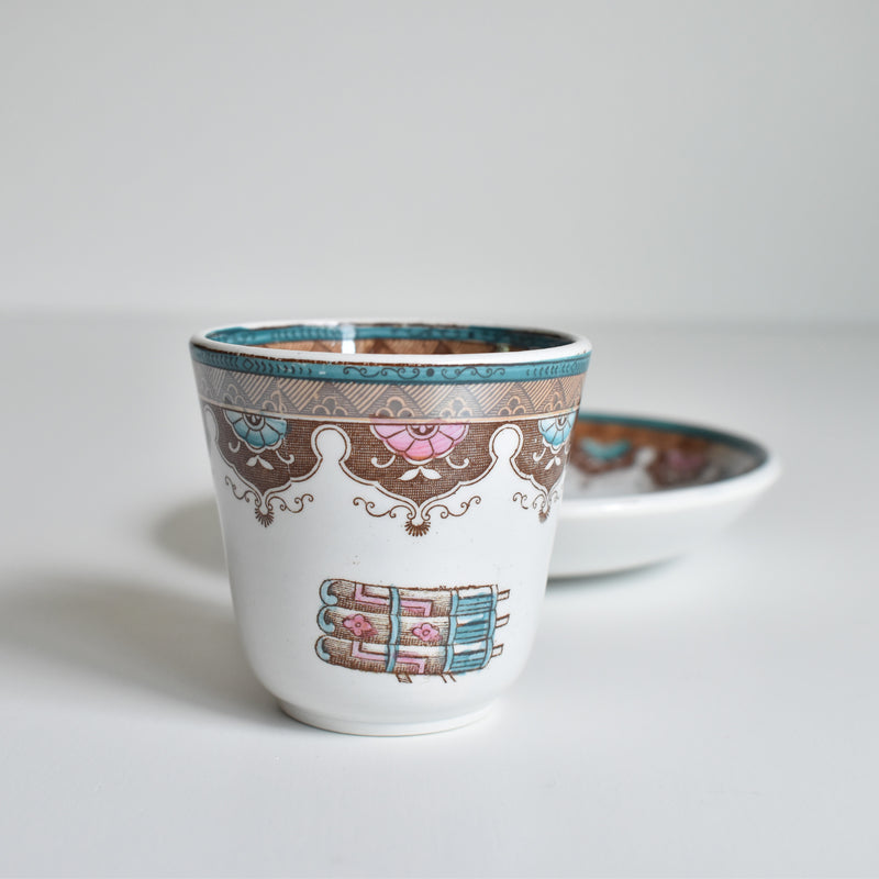 Antique Coffee Cup & Saucer, Sarreguemines A