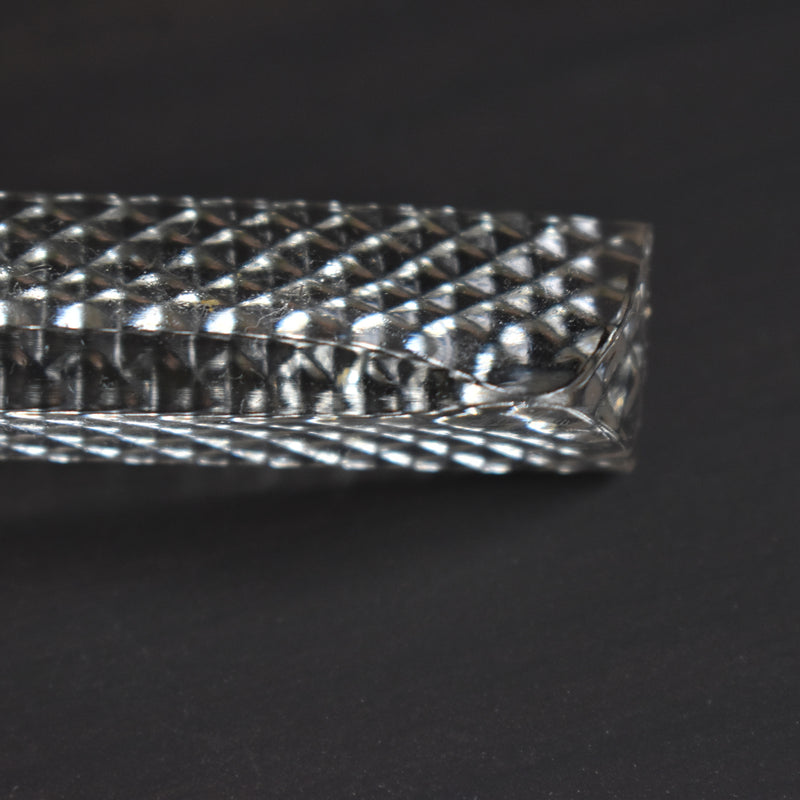 Antique Knife Rest Crystal Glass Triangle
