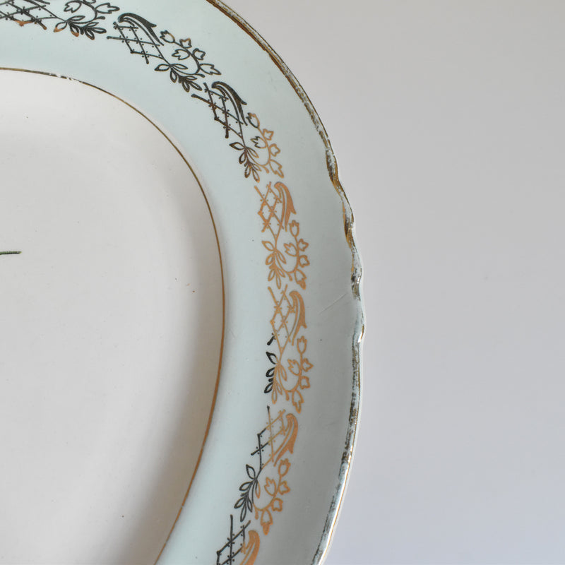 Vintage Oval Dish Moulin des Loups Iris