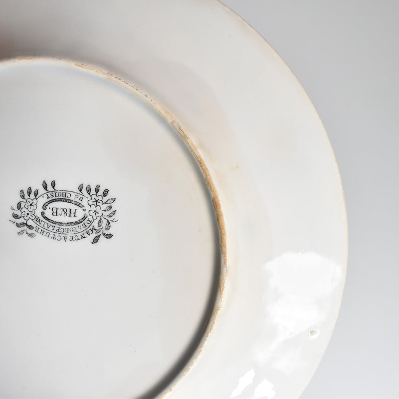 Antique dessert plate H&B Choisy-le-Roi MOGADOR