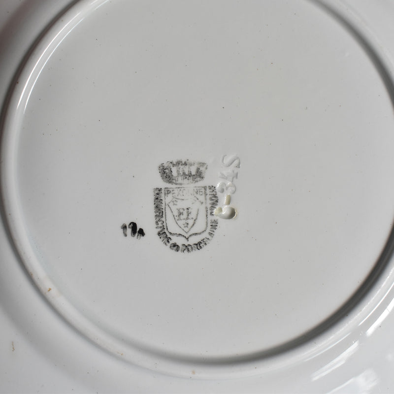 Antique Plate: Pécsenne, Raisins B