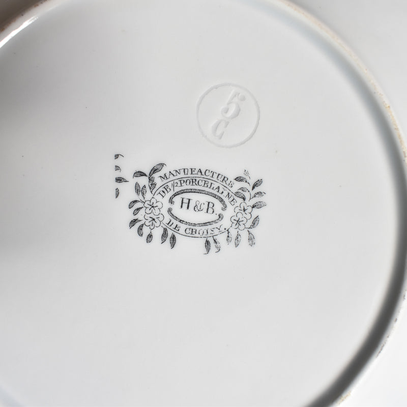 Antique Dessert Plate, H&B Choisy-le-Roi, ISLY
