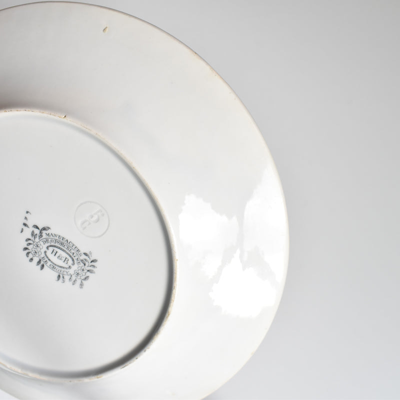 Antique Dessert Plate, H&B Choisy-le-Roi, ISLY