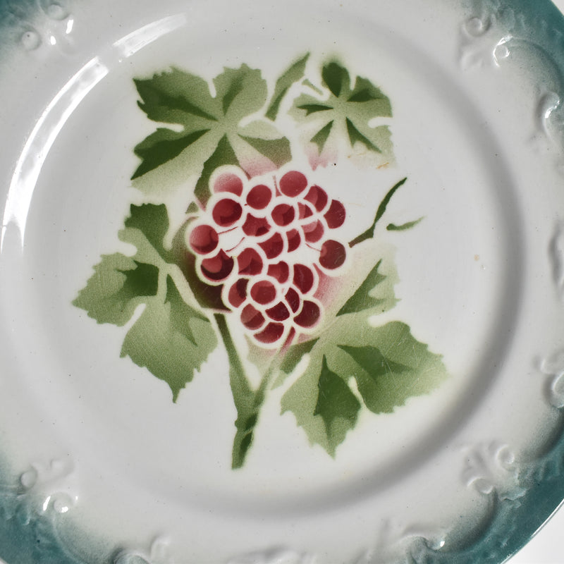 Antique Plate: Pécsenne, Raisins B