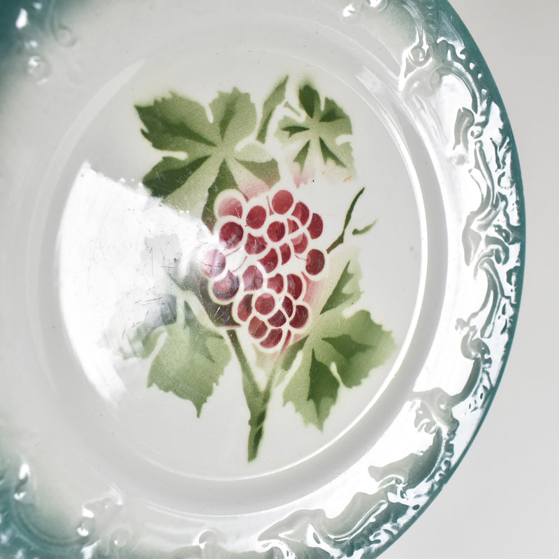 Antique Plate: Pécsenne, Raisins B