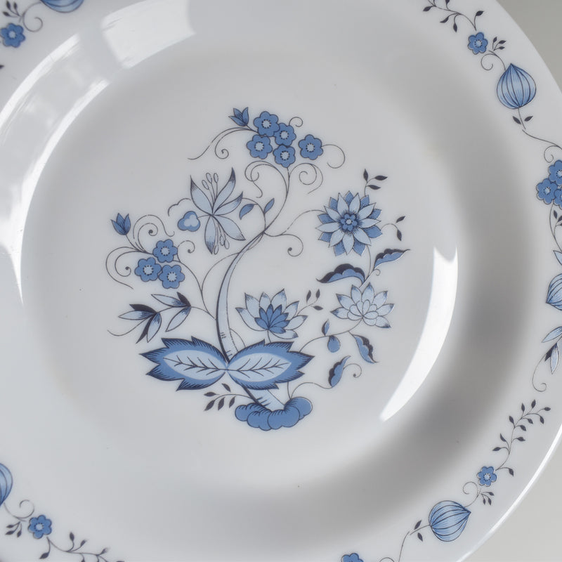 Vintage Glass Dessert Plate ARCOPAL Oignon bleu