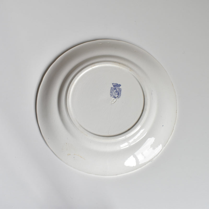 Antique dessert plate Sarreguemines La chasse N1