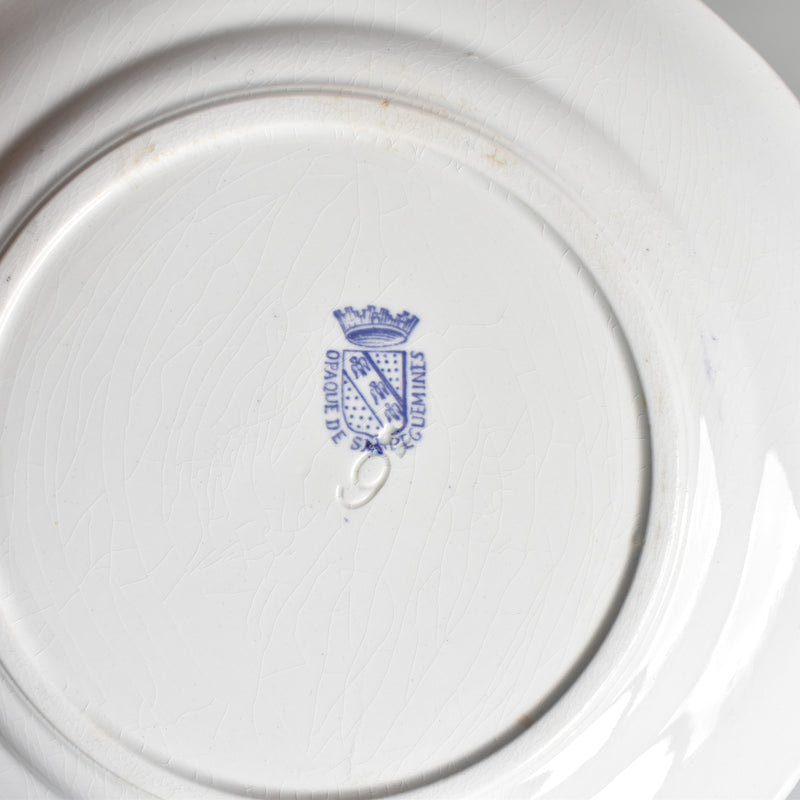 Antique dessert plate Sarreguemines La chasse N1