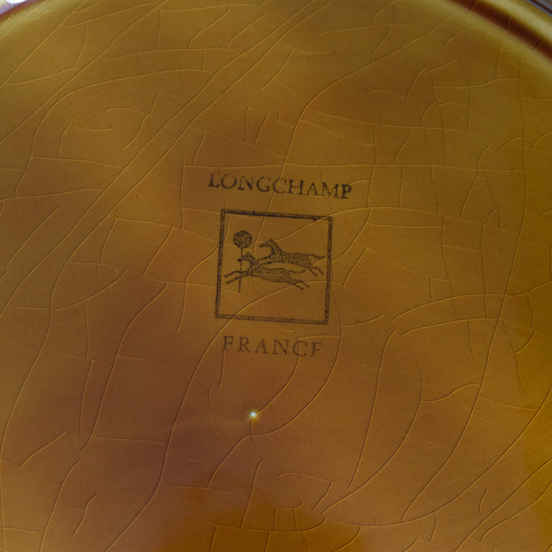 ヴィンテージ大皿ロンシャン オクトゴナル ブラウン