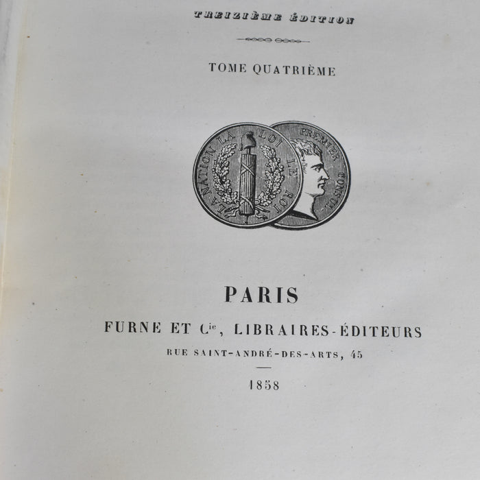 アンティーク本 A.THIERS Révolution Française Tome 4