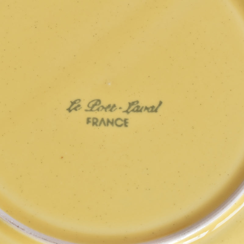 （予約済み）ヴィンテージ　オクトゴナルプレート　ポエ-ラヴァル　イェロー　4枚セット