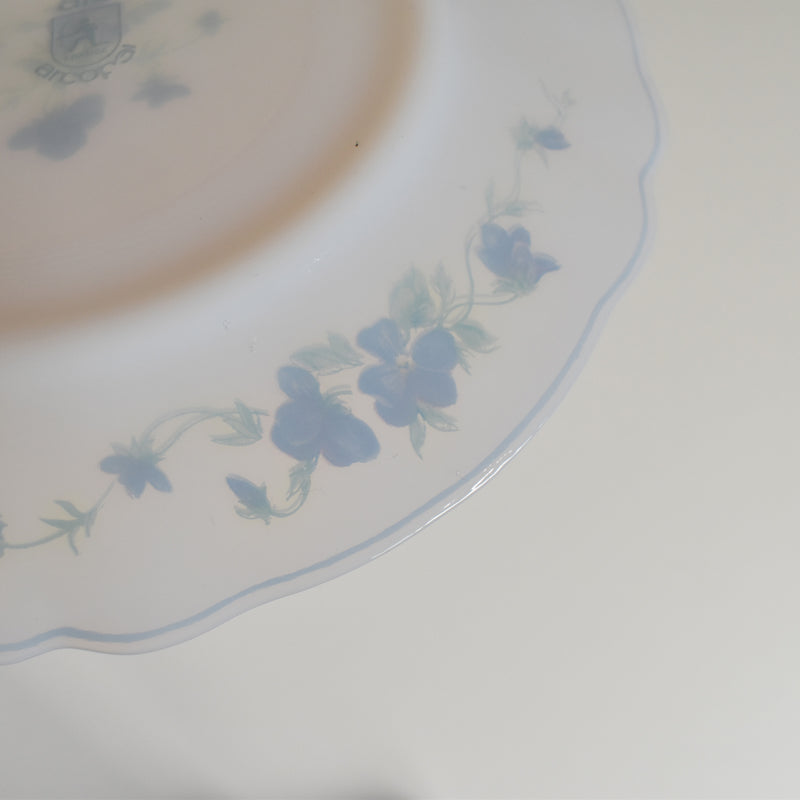 ヴィンテージガラスデザートプレート ARCOPAL Violettes