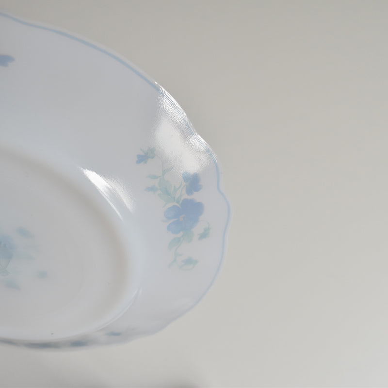 ヴィンテージガラスデザートプレート ARCOPAL Violettes