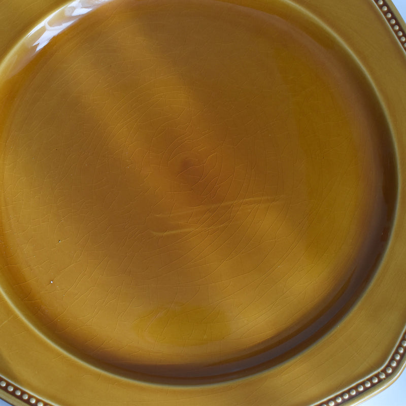 ヴィンテージ大皿ロンシャン オクトゴナル ブラウン