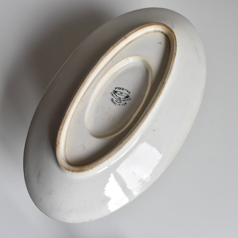 Antique Creil et Montereau Sauce Boat with Finches