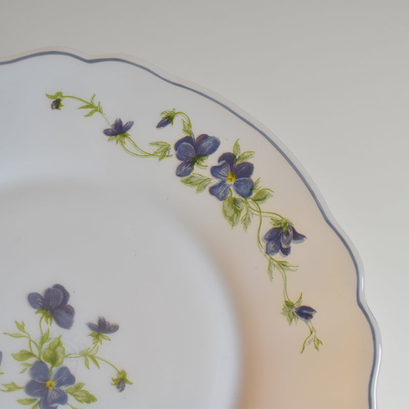 ヴィンテージガラスデザートプレート ARCOPAL Violettes