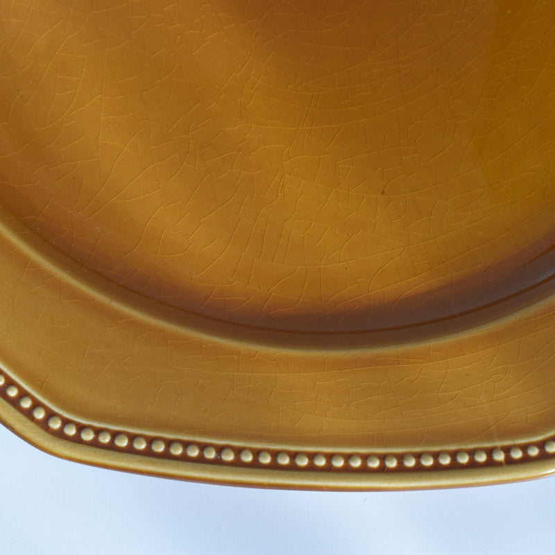 ヴィンテージ大皿ロンシャン オクトゴナル ブラウン