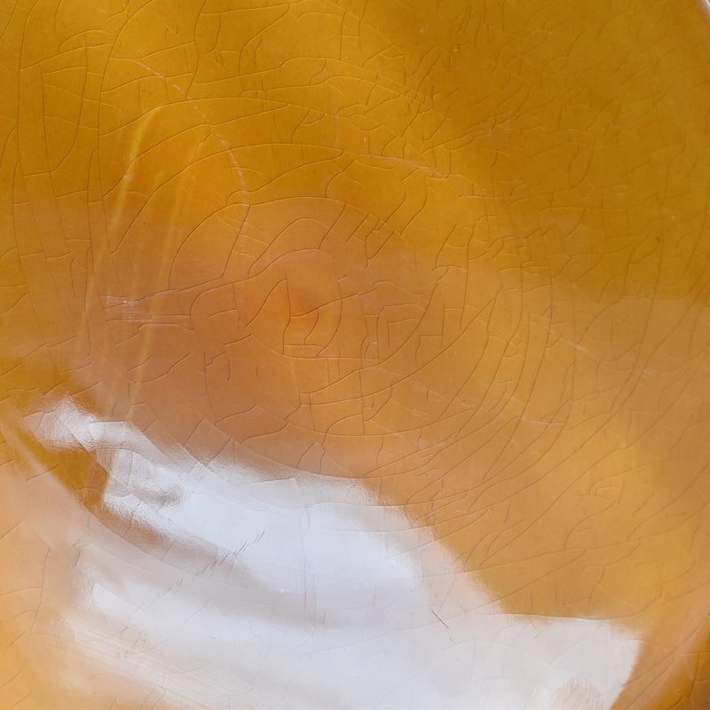 ヴィンテージ大皿ロンシャン オクトゴナル ブラウン