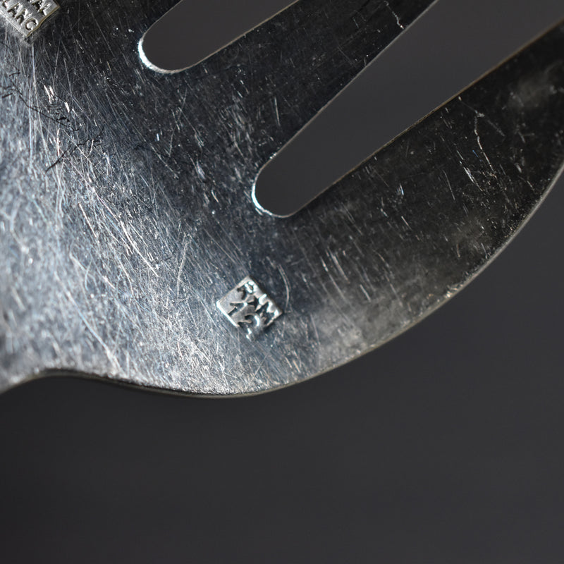 アンティークオイスターフォーク 銀メッキ Raoul Monteillet