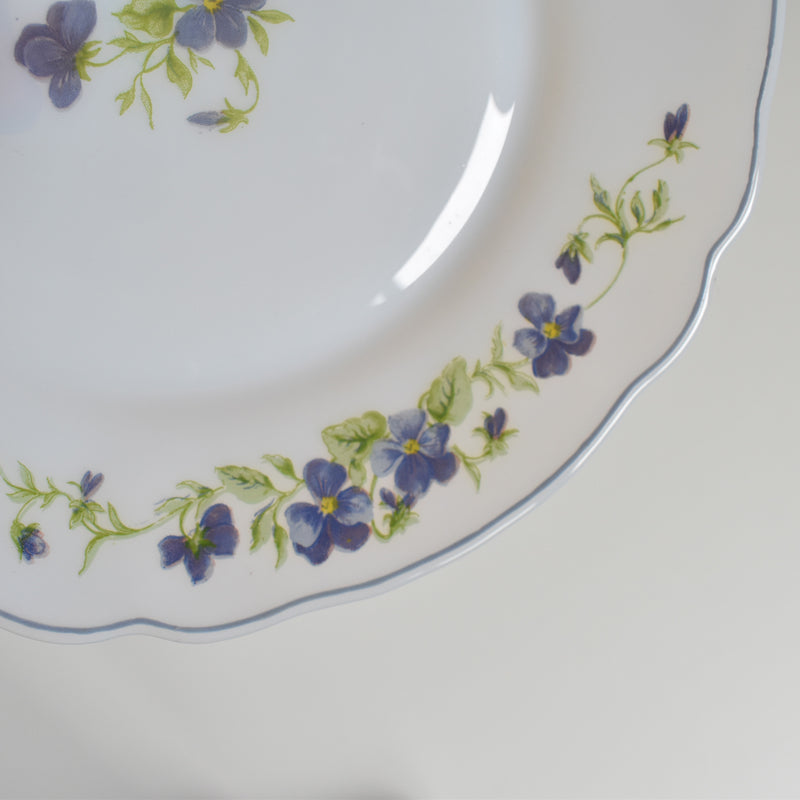 ヴィンテージガラスデザートプレート ARCOPAL Violettes