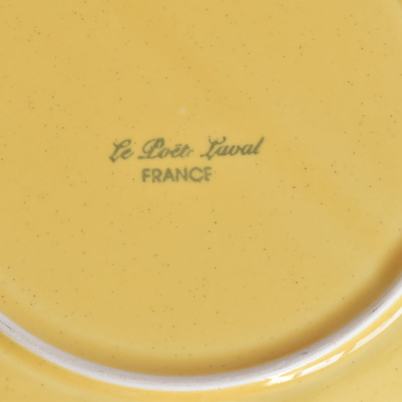 （予約済み）ヴィンテージ　オクトゴナルプレート　ポエ-ラヴァル　イェロー　4枚セット
