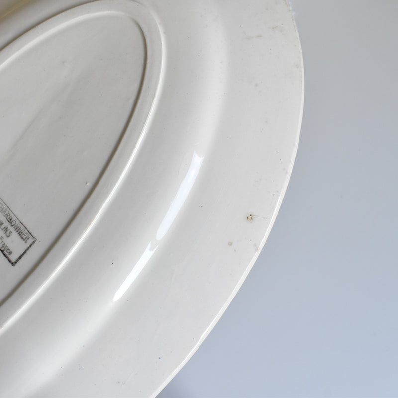 Vintage Oval Platter Saran E.Charbonnier