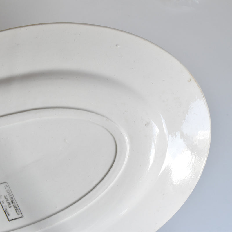 Vintage Oval Platter Saran E.Charbonnier