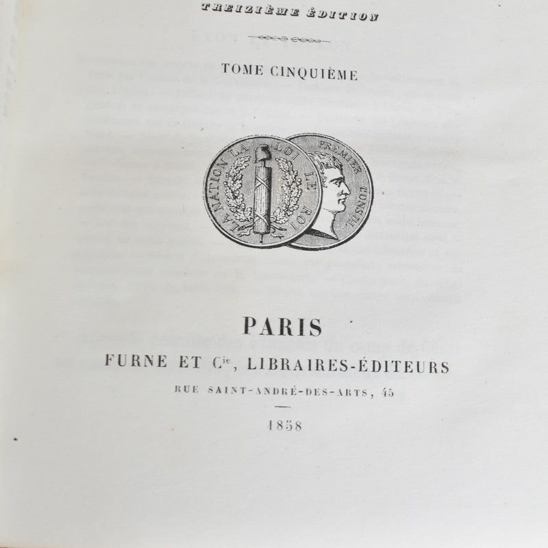 Antique book A.THIERS Révolution Française Tome 5