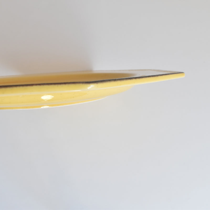 （予約済み）ヴィンテージ　オクトゴナルプレート　ポエ-ラヴァル　イェロー　4枚セット