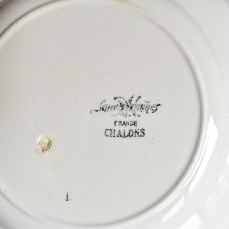 Vintage Plate Digoin & Sarreguemines Chalons D