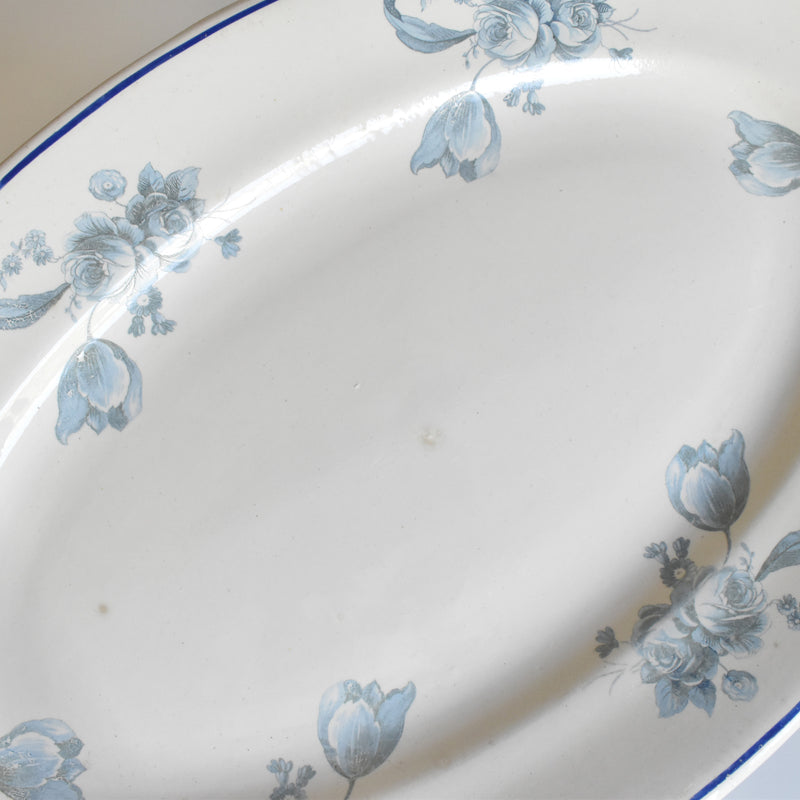 Vintage Oval Platter Saran E.Charbonnier