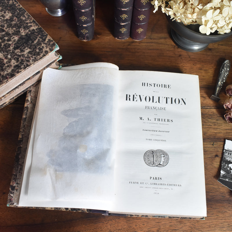 Antique book A.THIERS Révolution Française Tome 5
