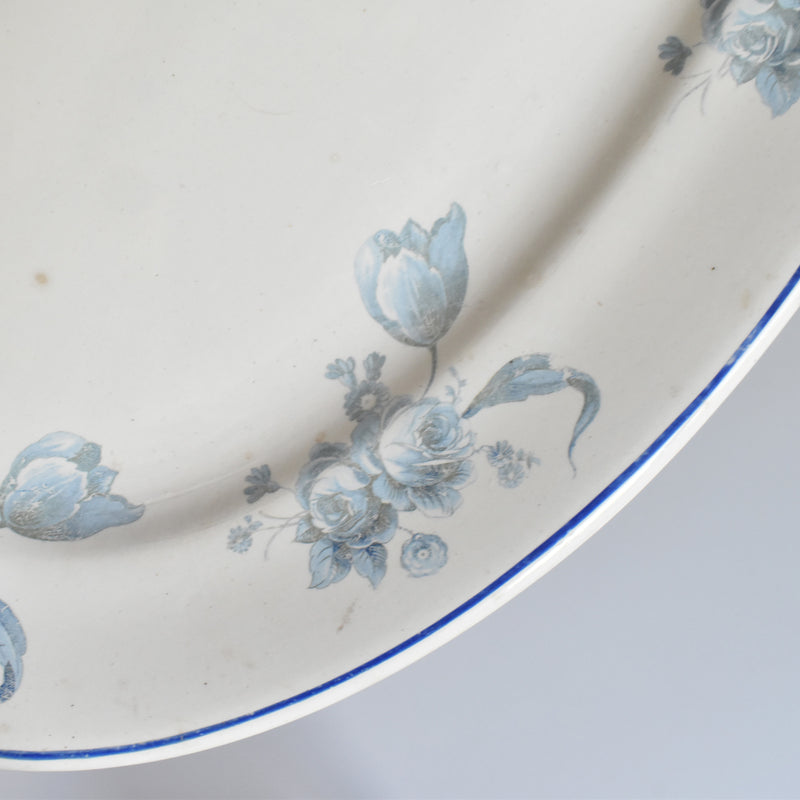 Vintage Oval Platter Saran E.Charbonnier