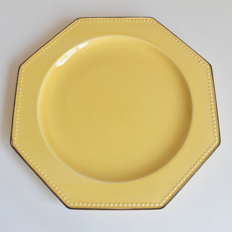 （予約済み）ヴィンテージ　オクトゴナルプレート　ポエ-ラヴァル　イェロー　4枚セット