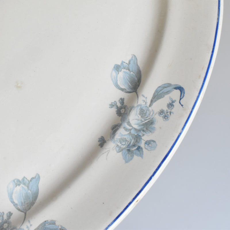 Vintage Oval Platter Saran E.Charbonnier