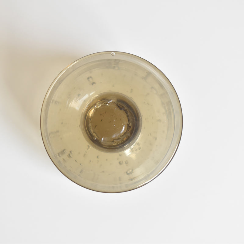 ヴィンテージ脚付きグラス　Biot グレー