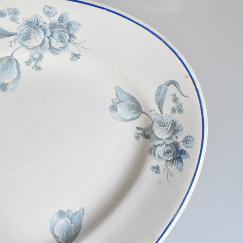 Vintage Oval Platter Saran E.Charbonnier