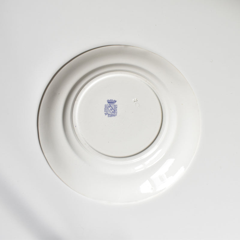 Antique Dessert Plate, Sarreguemines "La chasse N8"