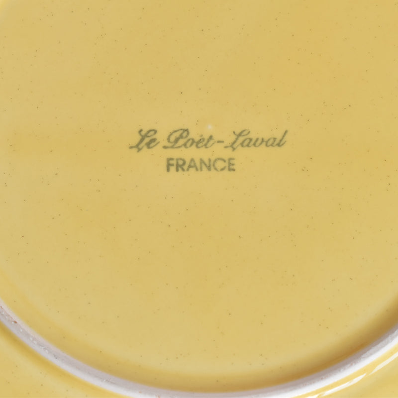 （予約済み）ヴィンテージ　オクトゴナルプレート　ポエ-ラヴァル　イェロー　4枚セット